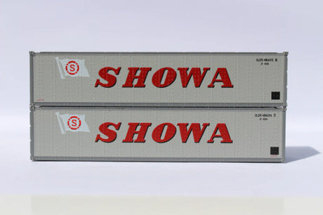 JTC MODEL TRAINS 405666 SHOWA 40' Standard height (8'6") Smooth-side containers N Scale