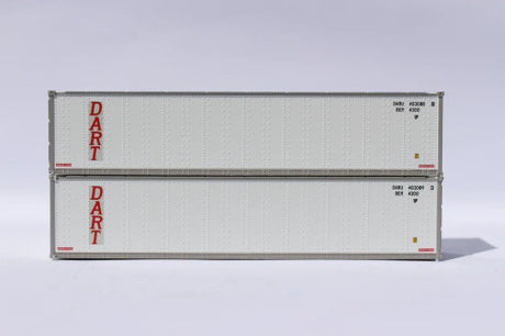 JTC MODEL TRAINS 405668 Dart 40' Standard height (8'6") Smooth-side containers N Scale
