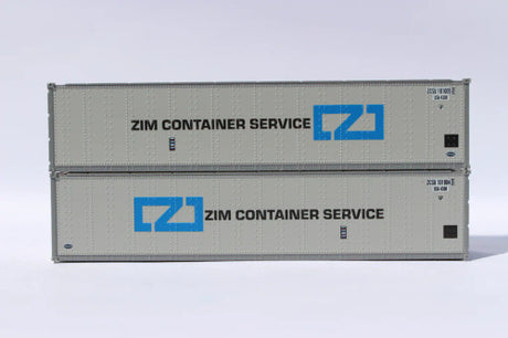 JTC MODEL TRAINS 405664 ZIM 40' Standard height (8'6") Smooth-side containers N Scale