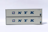 JTC MODEL TRAINS 405656 NYK (Flag & initials) 40' Standard height (8'6") Smooth-side containers N Scale