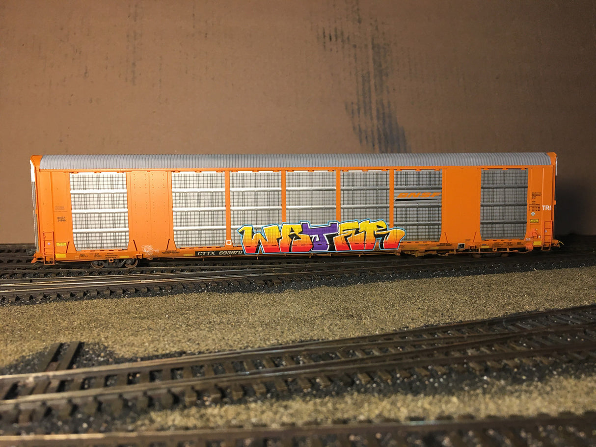 Scaletrains SXT32125 CW Custom Weathered Multi-Max Autorack - BNSF #693970 HO Scale