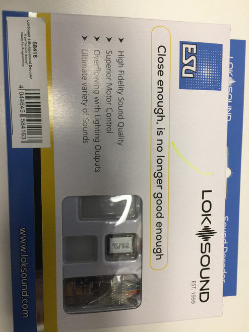 ESU 58416  LokSound / Ver 5 Multiprotocal 6-Pin "Generic" Ready for Programming  - (All Scales) Part # = 397-58416