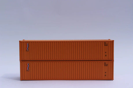 JTC MODEL TRAINS 405509 SEA CONTAINERS 40' Standard Height 8'6 corrugated PANEL side steel containers N Scale