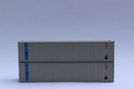 JTC MODEL TRAINS 405521 MOL 40' Standard Height 8'6 corrugated PANEL side steel containers N Scale