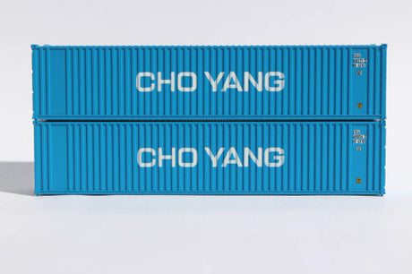 JTC MODEL TRAINS 405553 CHO YANG 40' Standard Height 8'6 2-P-44-P-2 Panel side standard wave corrugations containers N Scale