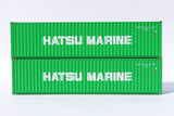 JTC MODEL TRAINS 405141 Hatsu Marine 40' HIGH CUBE containers with Magnetic system, Corrugated-side N Scale