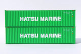 JTC MODEL TRAINS 405141 Hatsu Marine 40' HIGH CUBE containers with Magnetic system, Corrugated-side N Scale