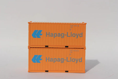 JTC MODEL TRAINS 205483 HAPAG-LlOYD Faded 20' Std. height container with Magnetic system, Corrugated-side N Scale