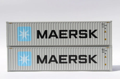 JTC MODEL TRAINS 405163 MAERSK 40' HIGH CUBE containers with Magnetic system, Corrugated-side N Scale