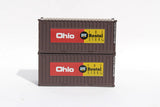 JTC MODEL TRAINS 205013 CAT Rental Store "OHIO" 20' Std. height container with Magnetic system, Corrugated-side N Scale