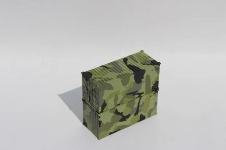 JTC MODEL TRAINS 205390 APMU CAMO 'B', (No sand) MILITARY SERIES 20' Std. height containers with Magnetic system N Scale