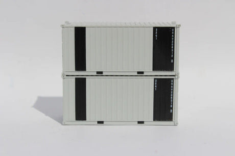 JTC MODEL TRAINS 205455 USAU Gray patch 'B', MILITARY SERIES 20' Std. height containers with Magnetic system N Scale