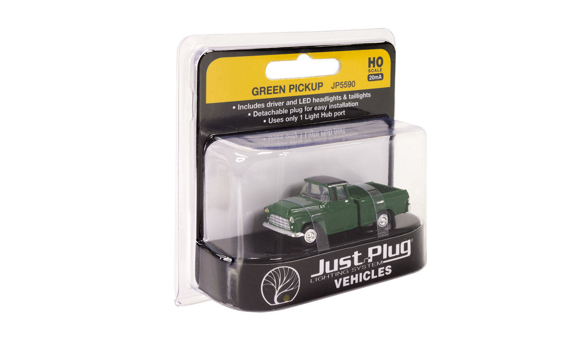 Woodland Scenics 5590 Green Pickup - Just Plug  (SCALE=HO)  Part # 785-5590