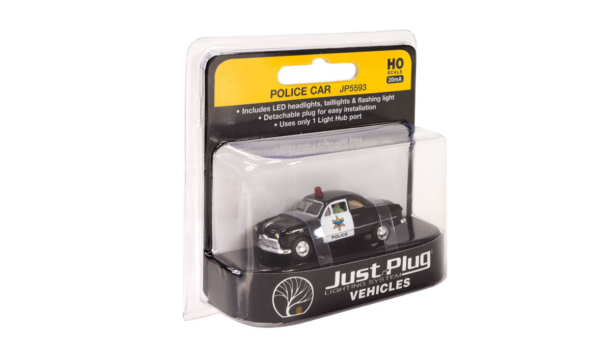 Woodland Scenics 5593 Police Car - Just Plug (SCALE=HO) Part # 785-5593