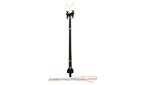 Woodland Scenics 5632 Double Lamp Post Street Light - Just Plug(TM) -- pkg(3)   (SCALE=HO)  Part # 785-5632