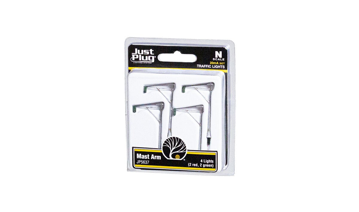 Woodland Scenics 5637 Just Plug Mast Arm Traffic Lights - N Scale