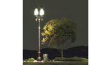 Woodland Scenics 5640 Double Lamp Post Street Light - Just Plug(TM) -- pkg(3)   (SCALE=N)  Part # 785-5640