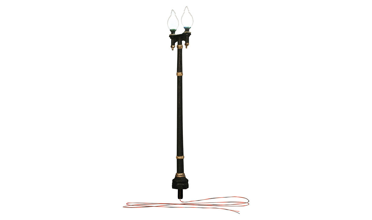Woodland Scenics 5648 Double Lamp Post Street Light - Just Plug(TM) -- pkg(2) (SCALE=O) Part # 785-5648
