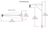 Woodland Scenics 5653 Just Plug Mast Arm Traffic Lights - HO Scale
