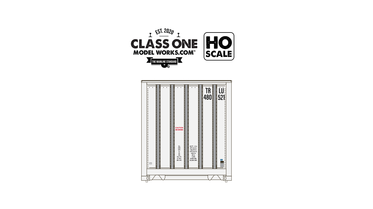 ClassOneModelWorks CT00112 2 pack Monon 48′ Exterior Post – Transamerica Leasing TRLU #480521 / 480843 HO Scale