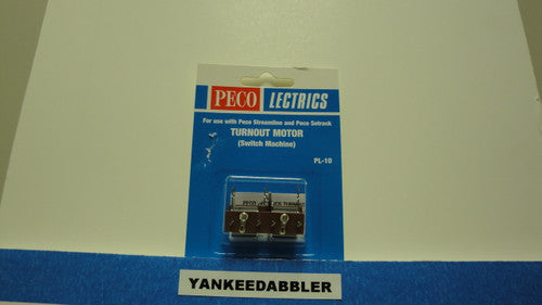 PL-10 Peco / PL-10 Twin Coil Switch Machine Standard Pin Standard Current (SCALE=ALL ) Part # 552-PL-10