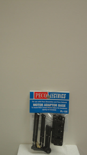 PL-12X Peco / PL-12X Turnout Adapter Base - Kit -- No Springs pkg 2 for PL-10 Series Switch Machines (SCALE=ALL ) Part # PCO-PL-12X