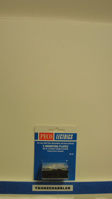 PL-9 Peco / PL-9 Mounting Plates and Screws for PL-10 Series Switch Machines 5 Per Pack (SCALE=ALL ) Part # PCO-PL-9