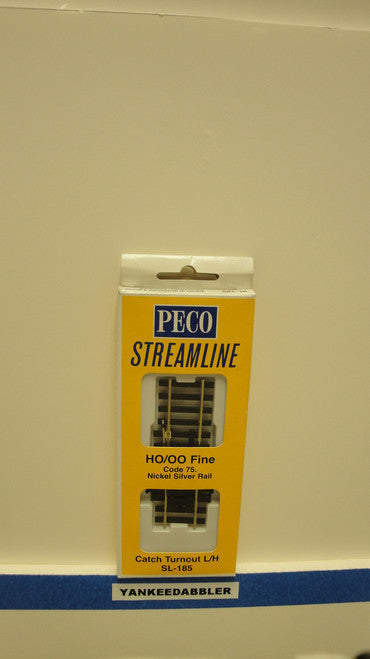 SL-185 Peco / SL-185 HO Code 75 Left-Hand Catch Derail Turnout (SCALE=HO ) P Part # PCO-SL-185