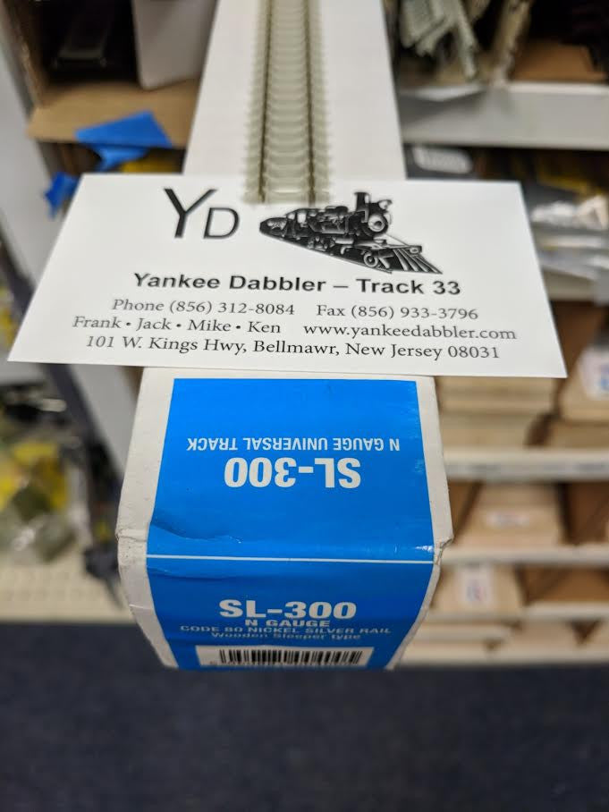 SL-300 Peco / SL-300 N 3 foot Flex Track Code 80 Wood Tie (SCALE=N )  Part # PCO-SL-300