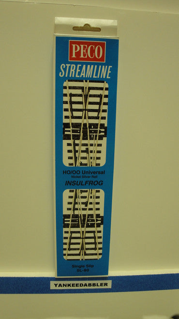 SL-80 Peco / SL-80 HO Code 100 Single Slip Long Insulfrog Turnout (SCALE=HO ) P Part # PCO-SL-80