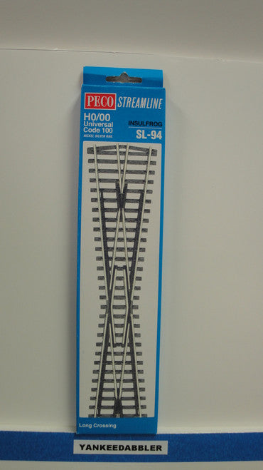 SL-94 Peco / SL-94 HO Code 100 Left-Hand Long Insulfrog Crossing (SCALE=HO ) P Part # PCO-SL-94