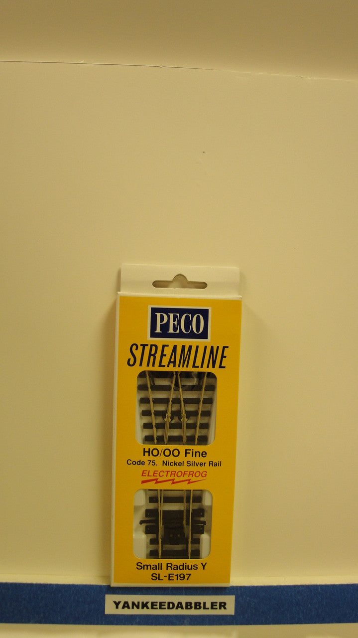 SL-E197 Peco / SL-E197 Code 75 Wye Small Radius Electrofrog Turnout (SCALE=HO ) P Part # PCO-SL-E197