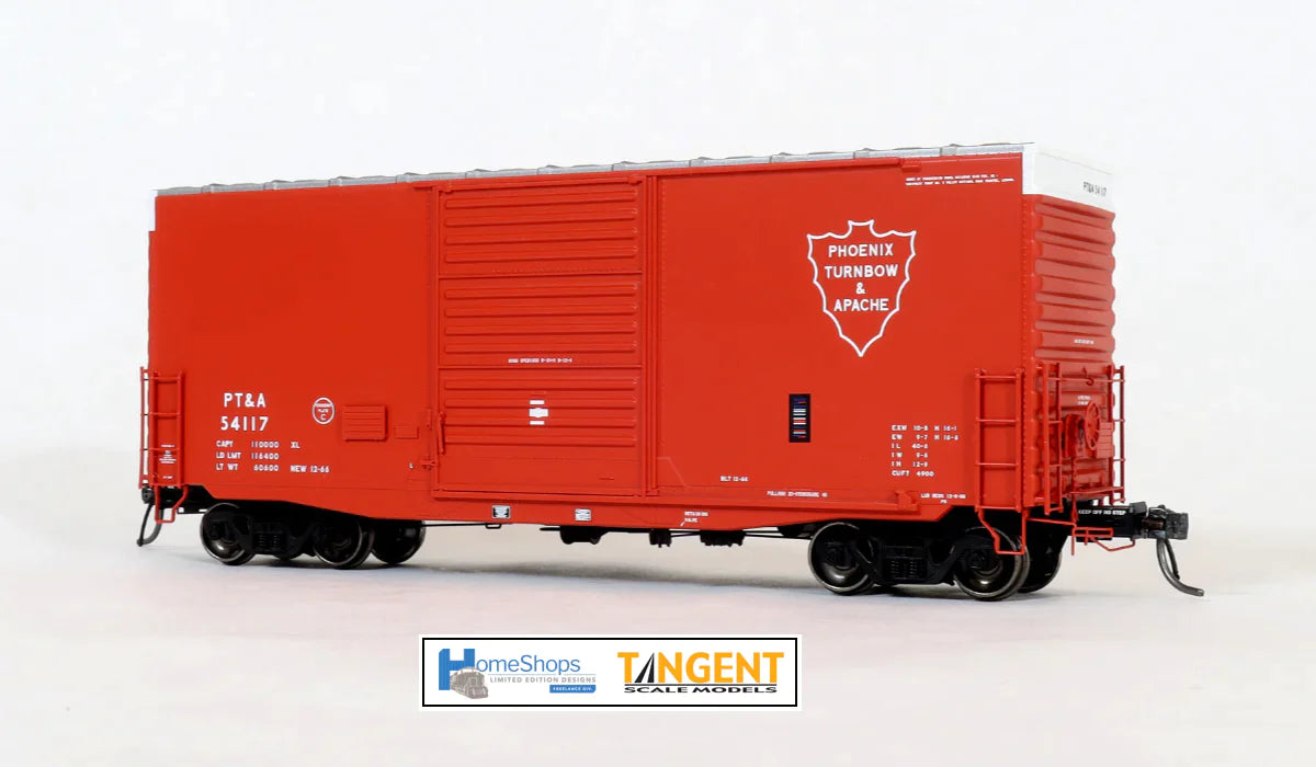 HomeShops HFB-021-002 PT&A - Phoenix Turnbow & Apache #54168 - Phoenix Turnbow & Apache PS 40' Mini Hy Cube Boxcar HO Scale