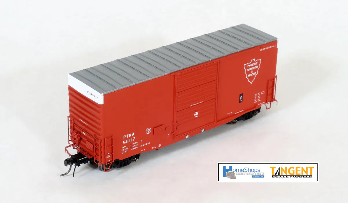 HomeShops HFB-021-002 PT&A - Phoenix Turnbow & Apache #54168 - Phoenix Turnbow & Apache PS 40' Mini Hy Cube Boxcar HO Scale
