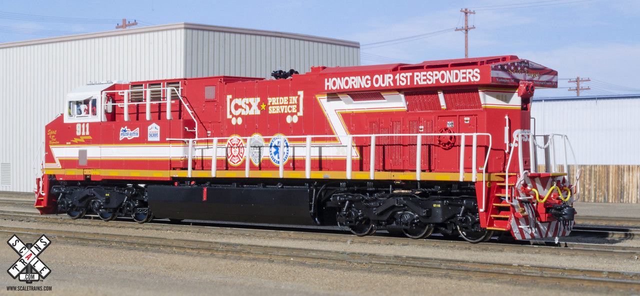 Scaletrains SXT32395-6 GE ES44AH - CSX - First Responders #911 - ESU v5.0 DCC & Sound HO Scale
