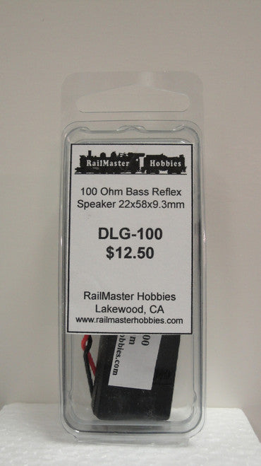 DLG-100 Rail Master / Speaker 22 X 58 X 9.3 MM 100 Ohm (Scale=HO) Part # = RMT-DLG-100