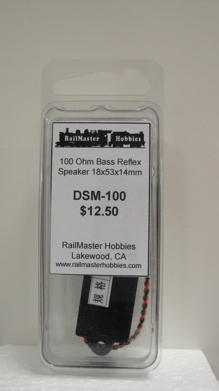 DSM-100 Rail Master / Speaker 18 X 53 X 14.3 MM 100 Ohm (Scale=HO) Part # = RMT-DSM-100