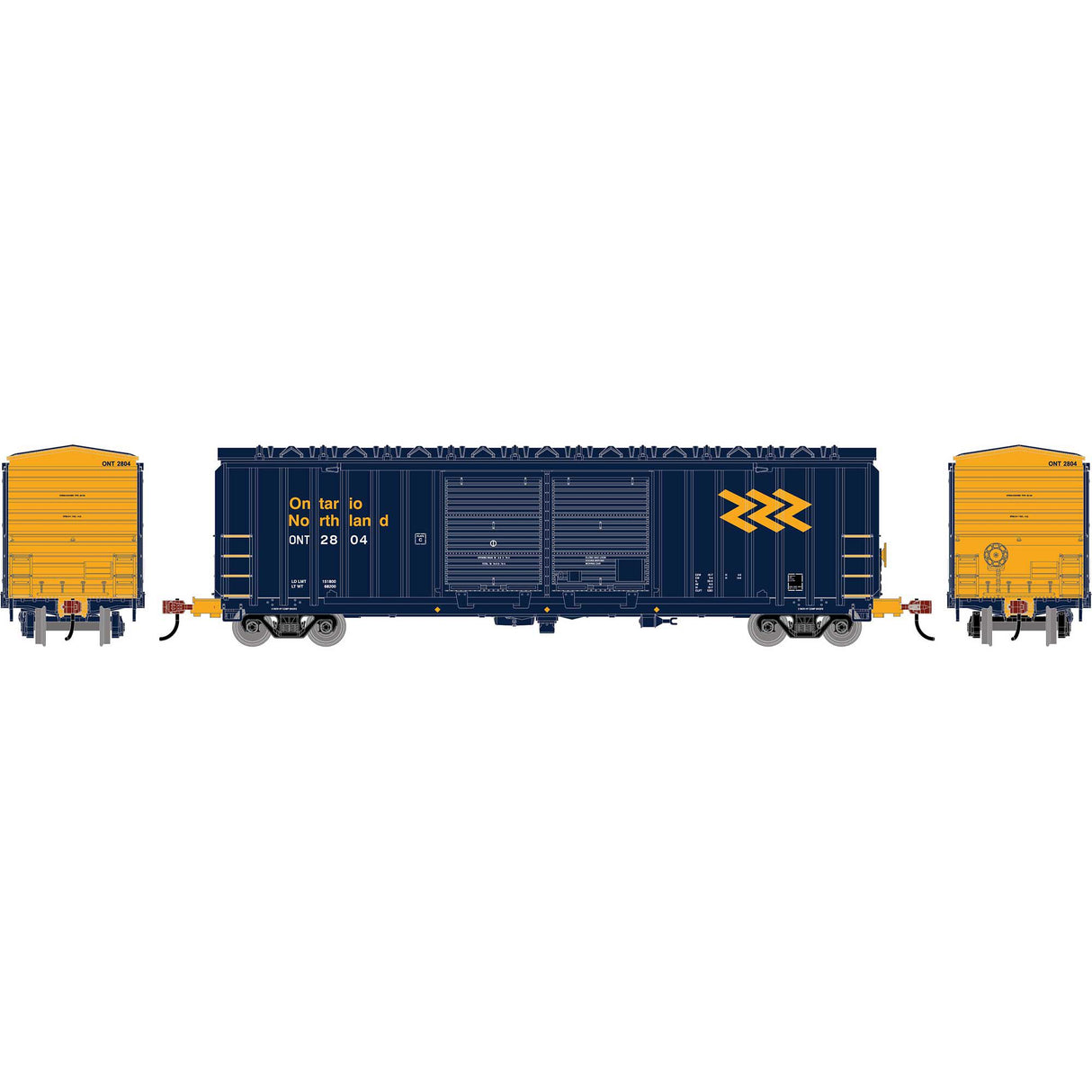 Athearn RND-1366 HO 50' FMC 5283 Double Door Box Car, ONT #2804 HO Scale