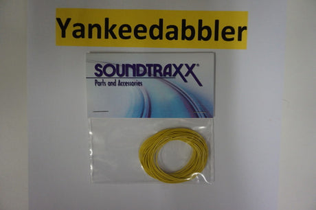 810151 Soundtraxx /  Ultra-Flexible 30AWG Wire, Yellow (SCALE=ALL) Part # = 678-810151