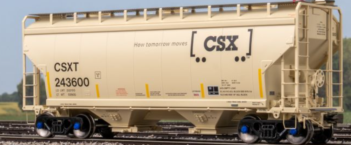 Scaletrains SXT41097 Gunderson 3250 Covered Hopper, CSX/Boxcar Logo #243600 HO Scale