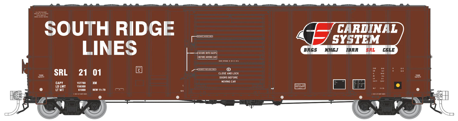 HomeShops HFB-051-001 SRL South Ridge Lines #2101 - Rapido PC&F 5317 50' Single Door Box Car HO Scale