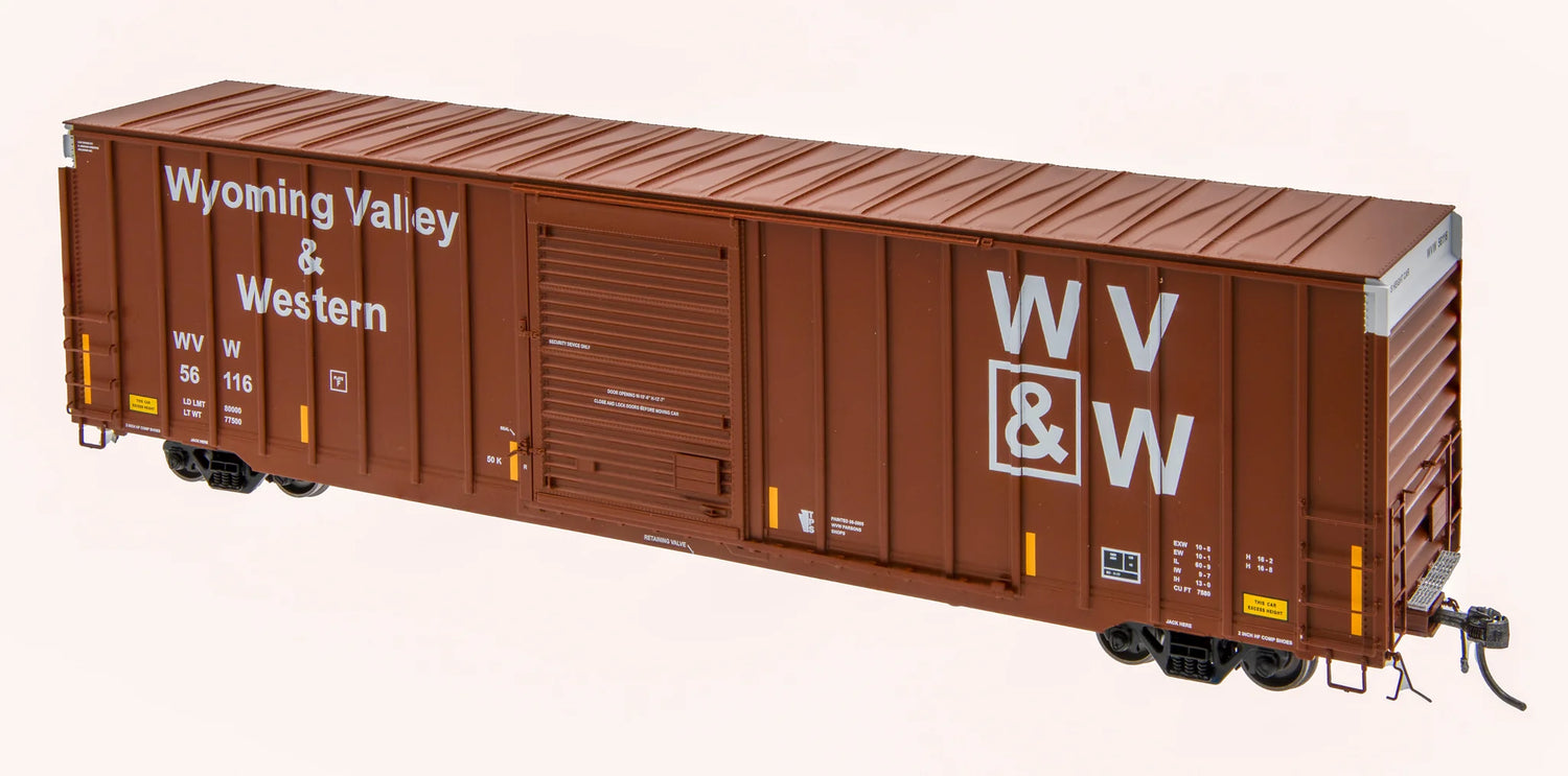 HomeShops HFB-008-002 WVW Wyoming Valley & Western #56087 - ExactRail Platinum Berwick 7580 Boxcar HO Scale