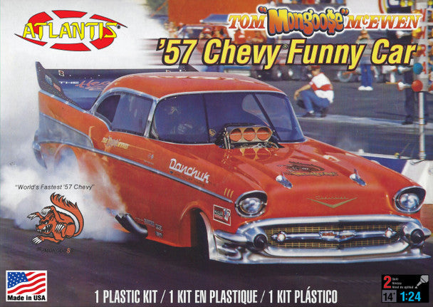 Atlantis 7172 1957 Chevy Funny Car Tom McEwen Kit 1/24 Scale
