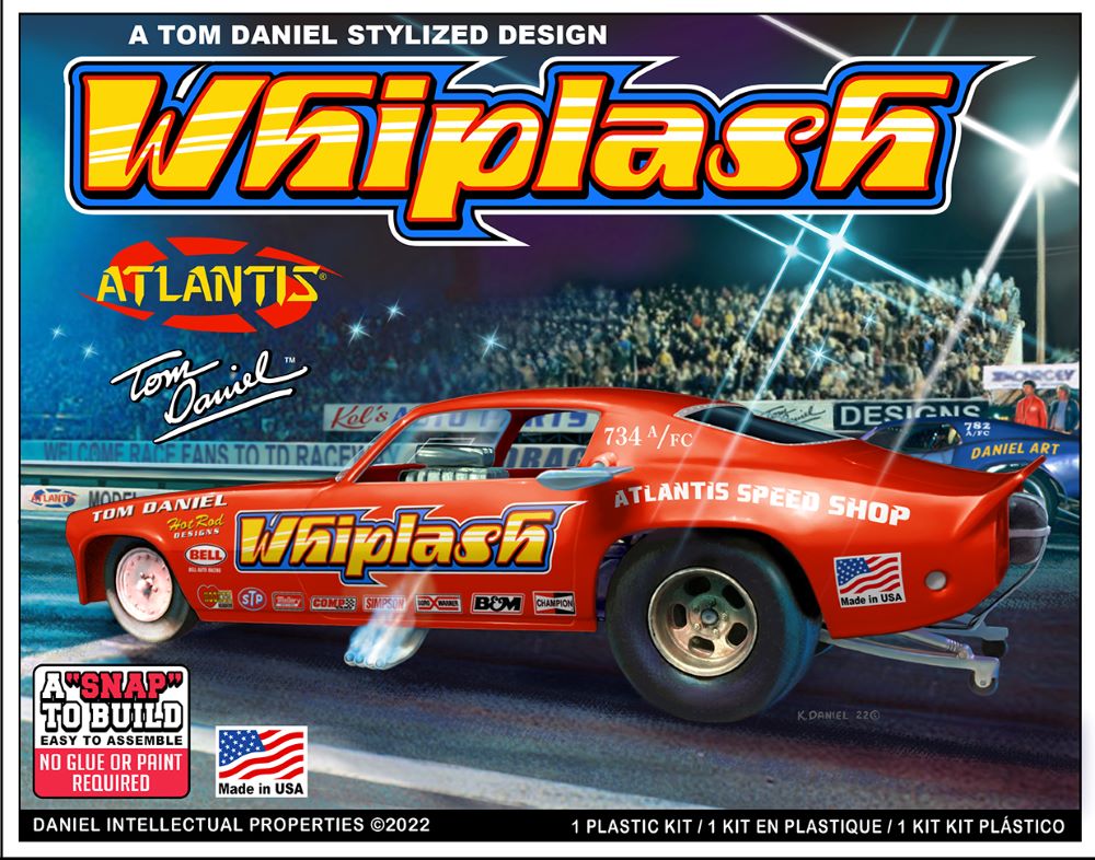 Atlantis 8276 Tom Daniel Whiplash Camaro Funny Car Kit 1/32 Scale