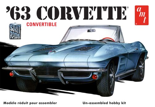 AMT 1335 1963 Chevy Corvette Convertible Kit 1:25 Scale