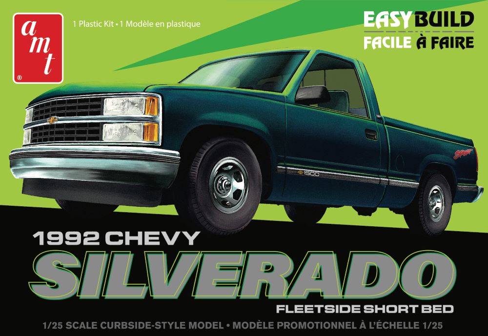 AMT 1408 1992 Chevy Silverado Shortbed Pickup Kit 1:25 Scale