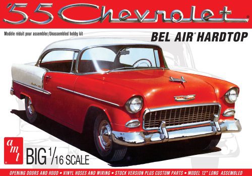 AMT 1452 1955 Chevy Bel Air Hardtop Kit 1:16 Scale
