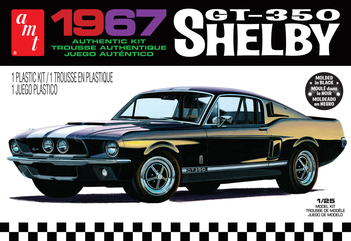 AMT 834 1967 Shelby GT350 (black plastic) Kit 1:25 Scale