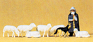 Image for 590-14160 Shepherd w/Sheep & Dog 8/