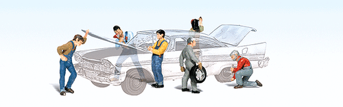 Woodland Scenics 1914 Auto Mechanics - Scenic Accents(R) -- pkg(6) HO Scale